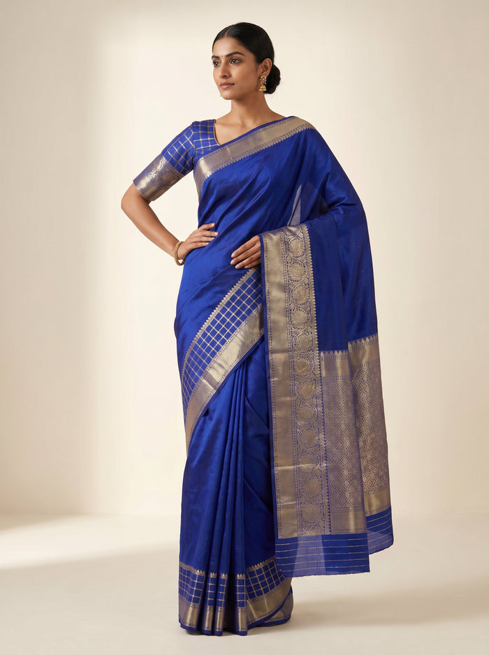 Azure Drape pure Pattu silk saree