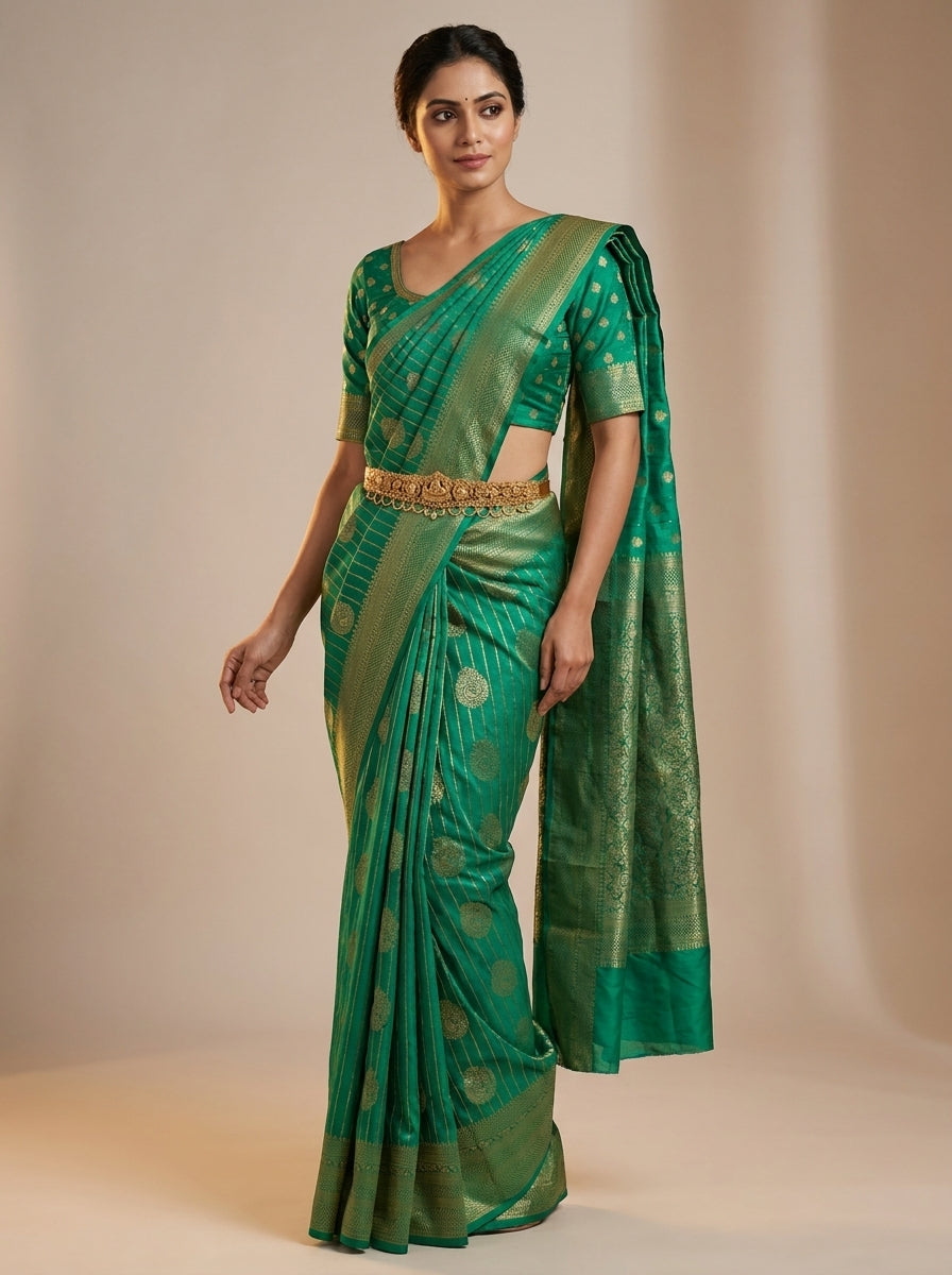 Jade Green Pattu Silk Saree