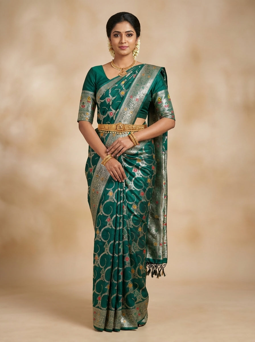 Rama Green Pattu Silk Saree