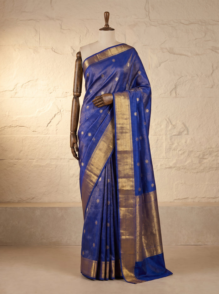 Sapphire Nightfall pattu silk saree