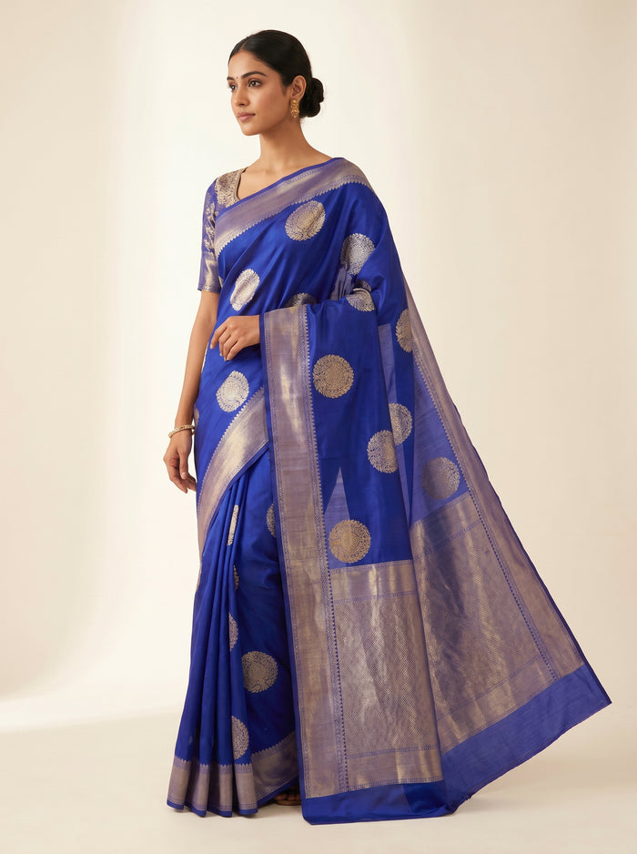 Sapphire Sovereign pure Pattu silk saree