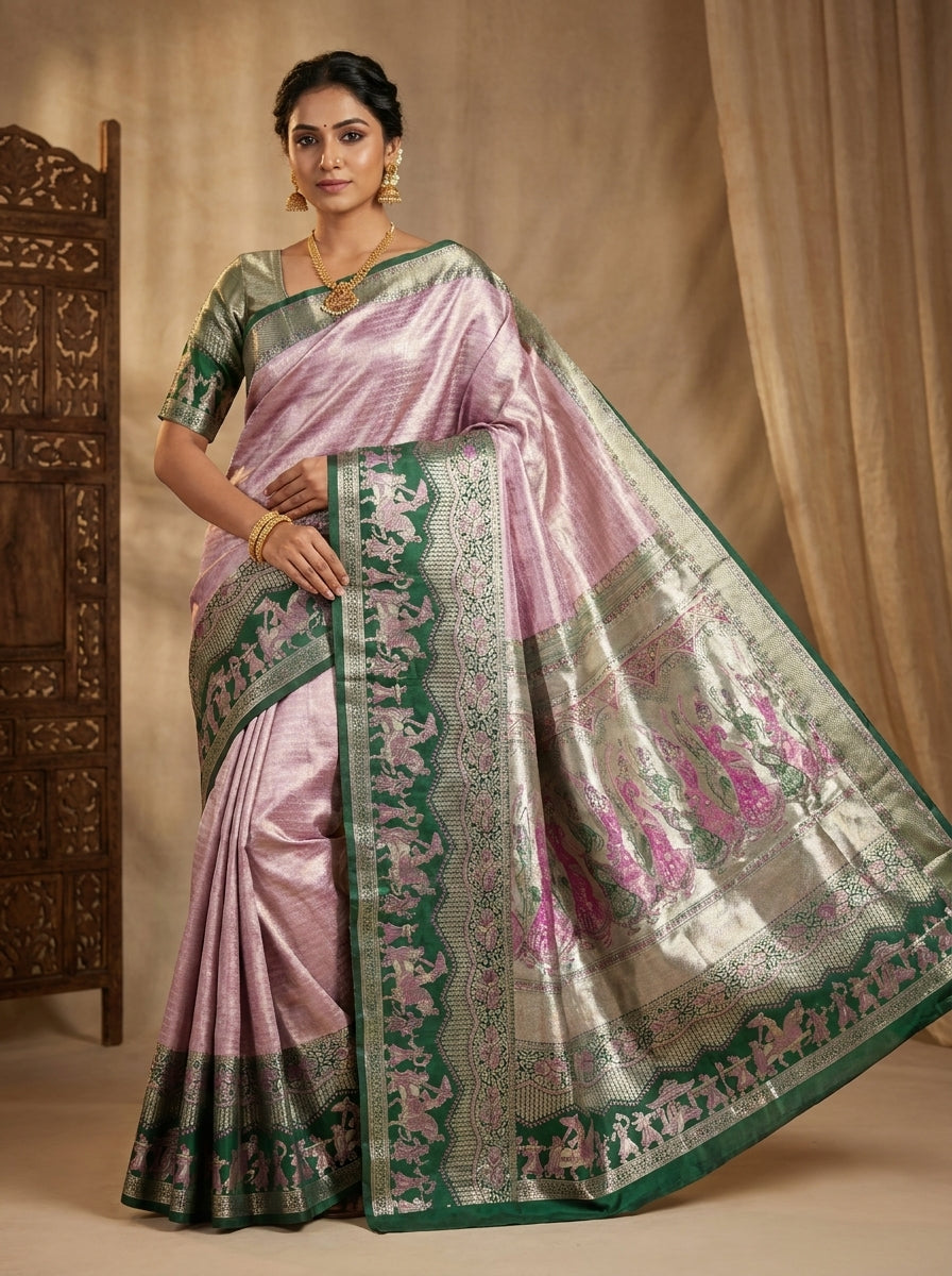 Mauve Jade Pattu Silk Saree