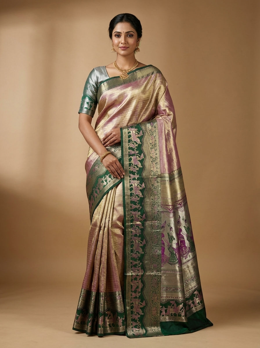 Mauve Jade Pattu Silk Saree