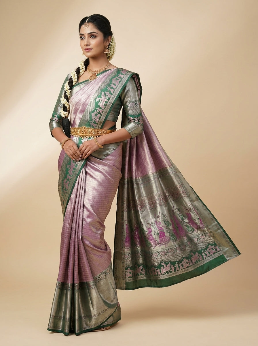 Mauve Jade Pattu Silk Saree
