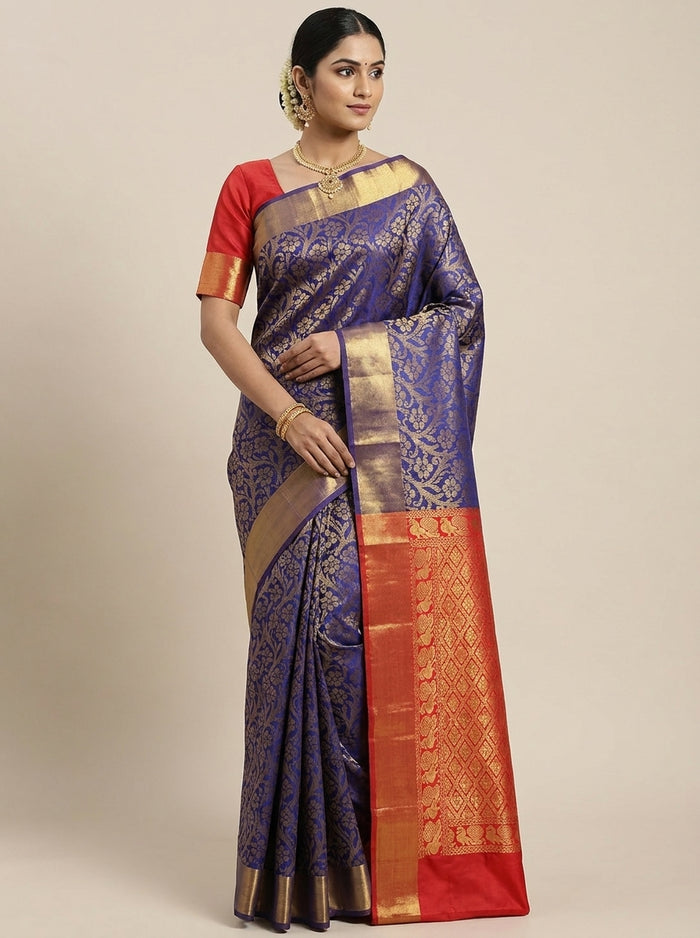 Peacock Blue Pattu Silk Saree