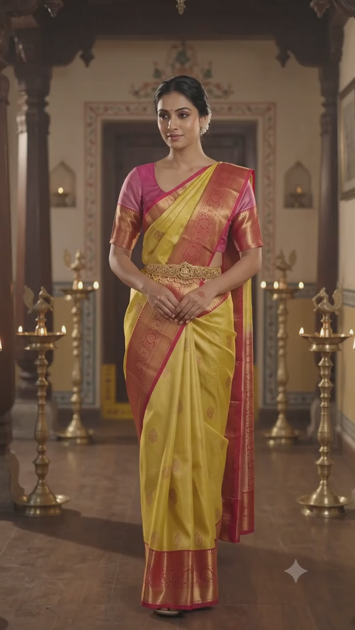 Sunlit Yellow Pattu Silk Saree