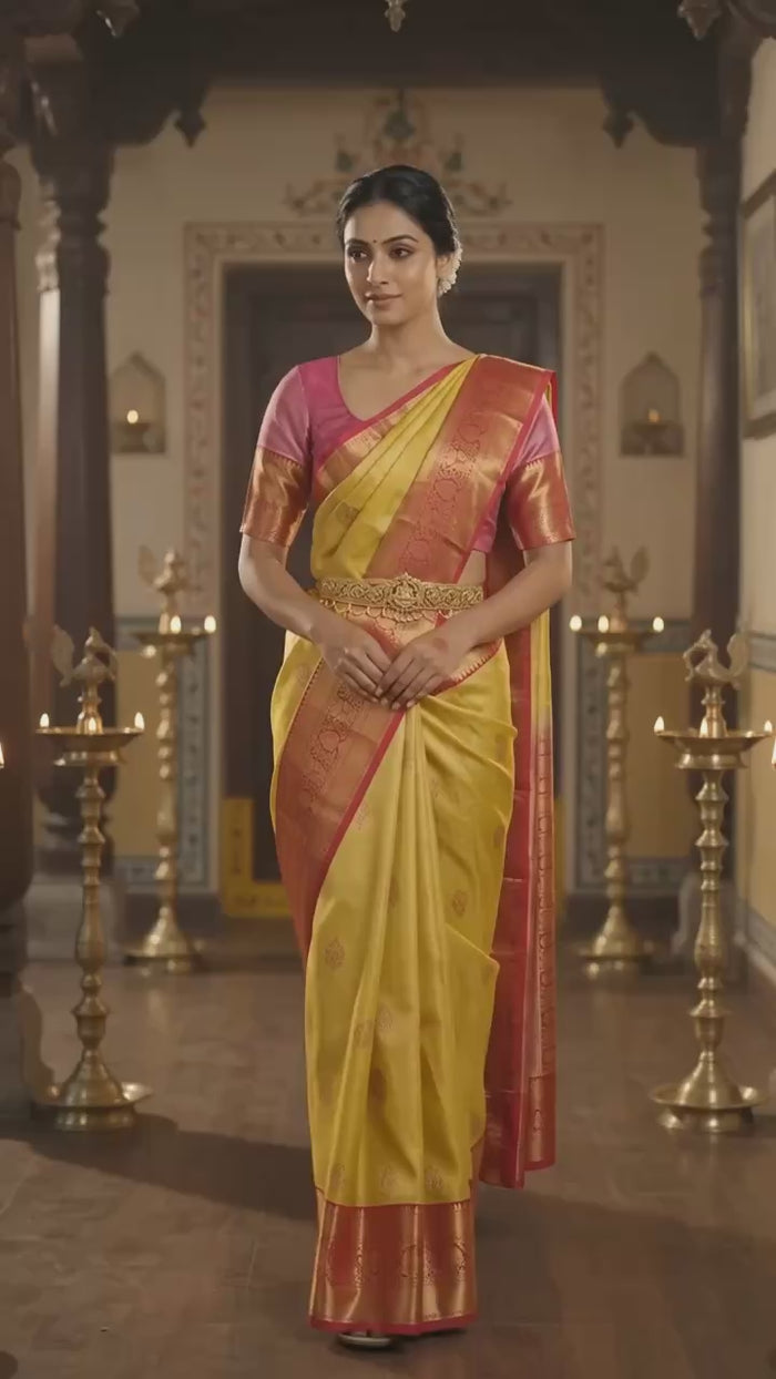Sunlit Yellow Pattu Silk Saree