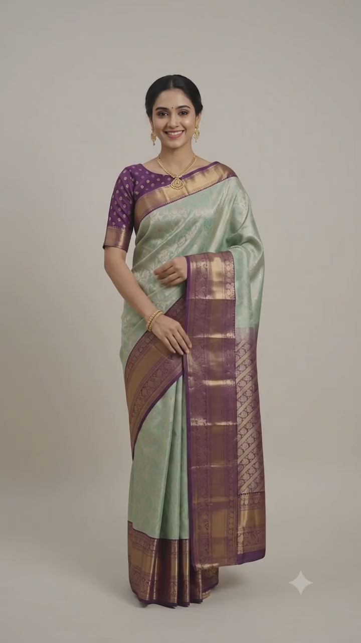 Pista Green Pattu Silk Saree
