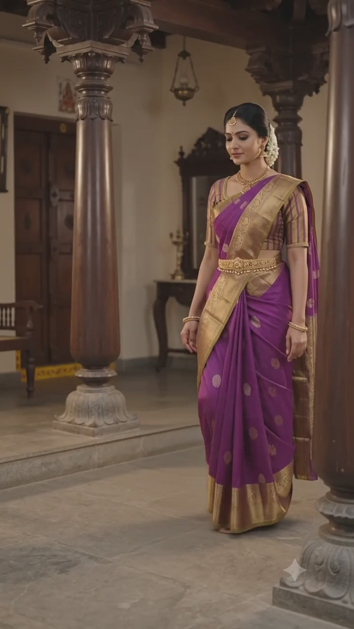 Regal Purple Pattu Silk Saree