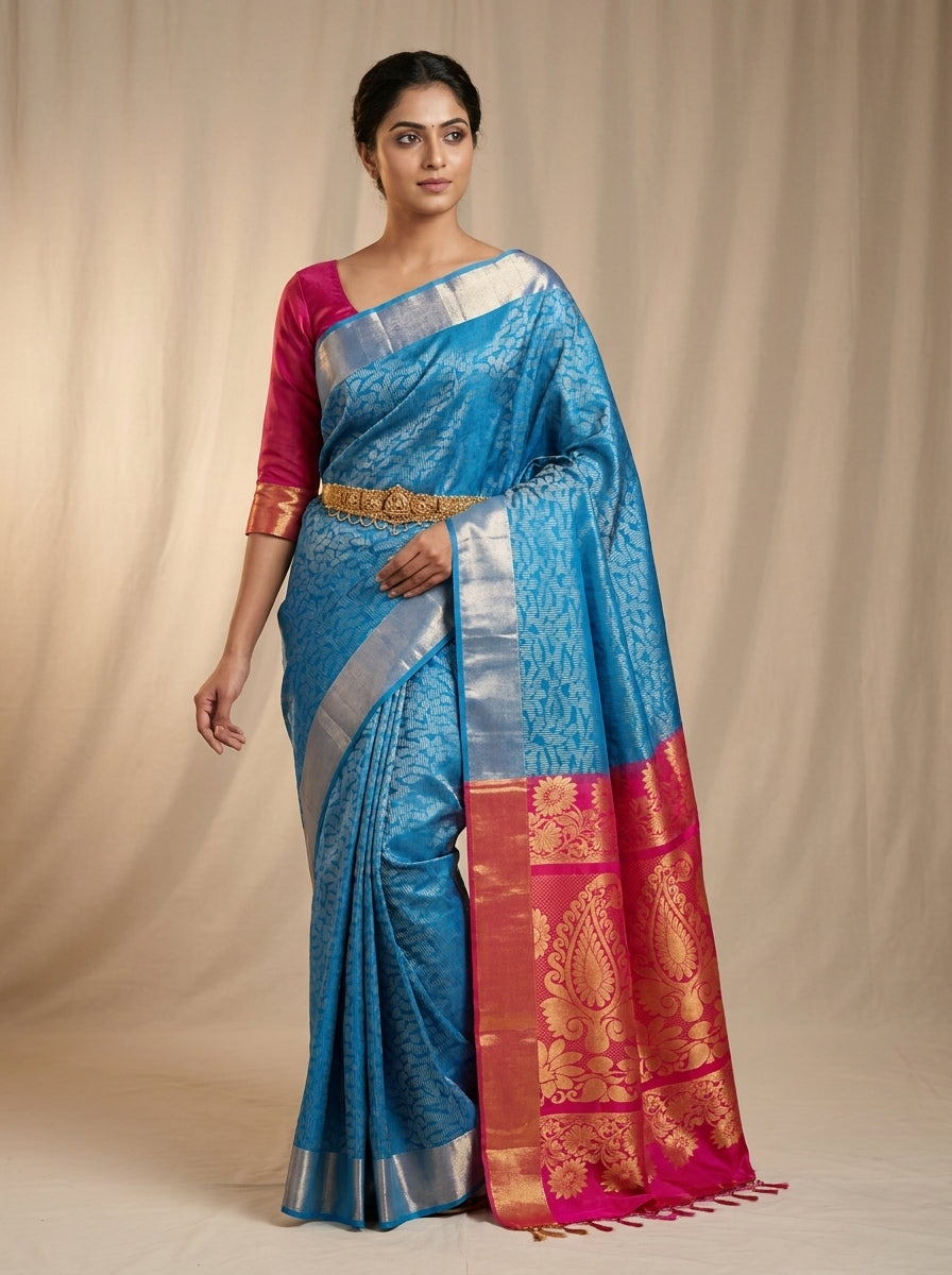 Royal Blue Pattu Silk Saree