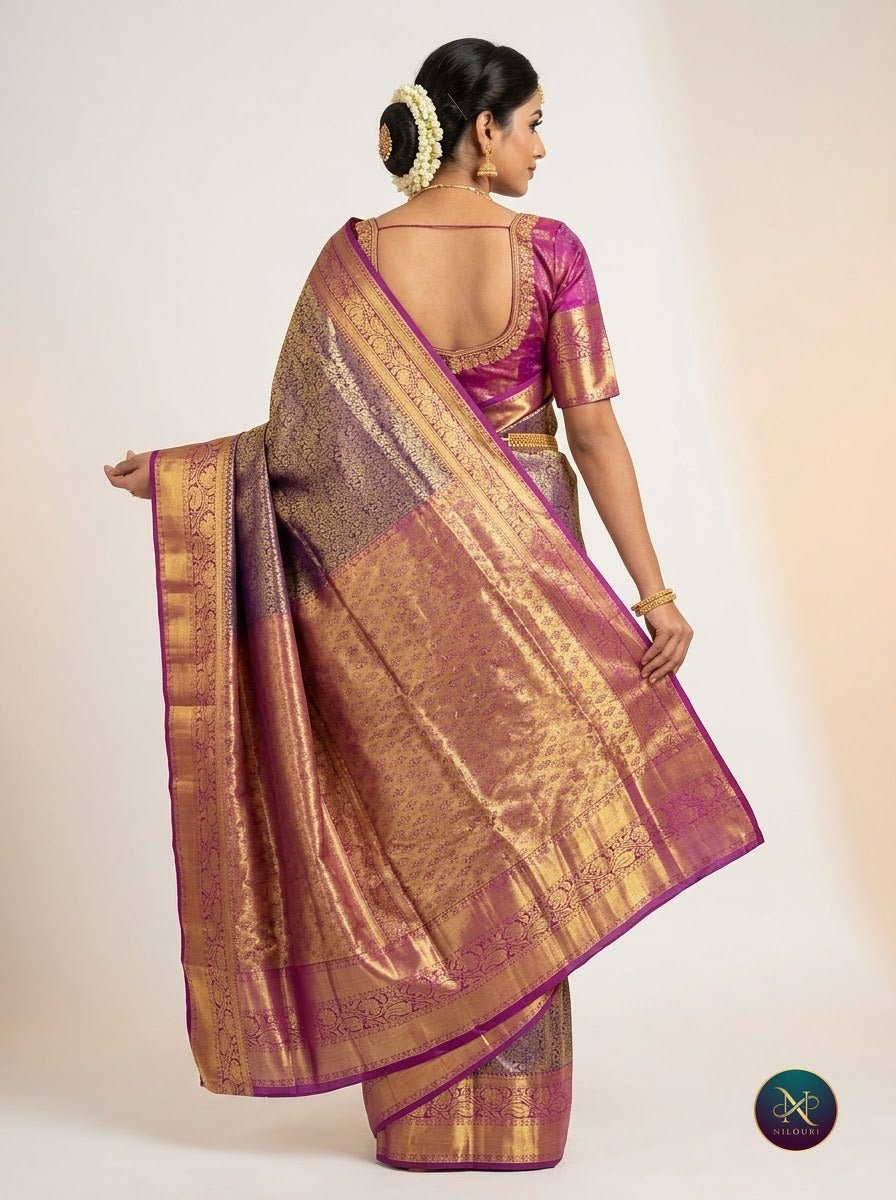 Plum Magenta Pure Kanchi Pattu Saree