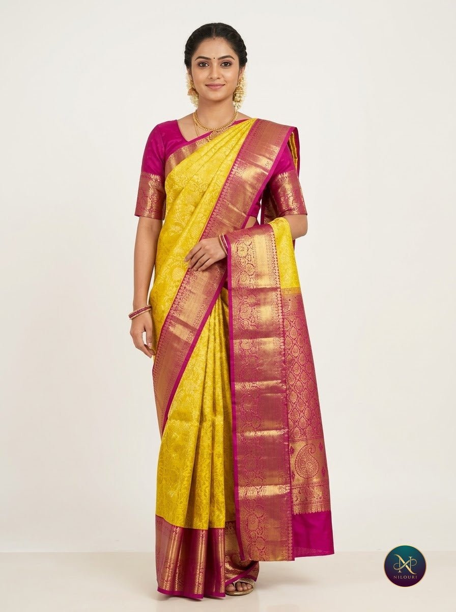 Lemon Rani Pure Kanchi Pattu Saree