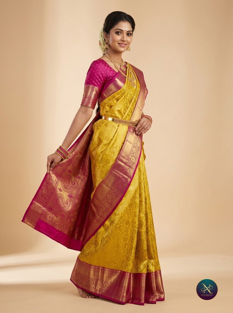 Lemon Rani Pure Kanchi Pattu Saree