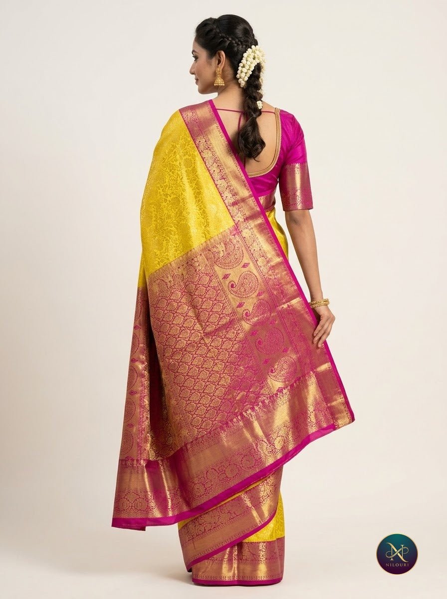 Lemon Rani Pure Kanchi Pattu Saree