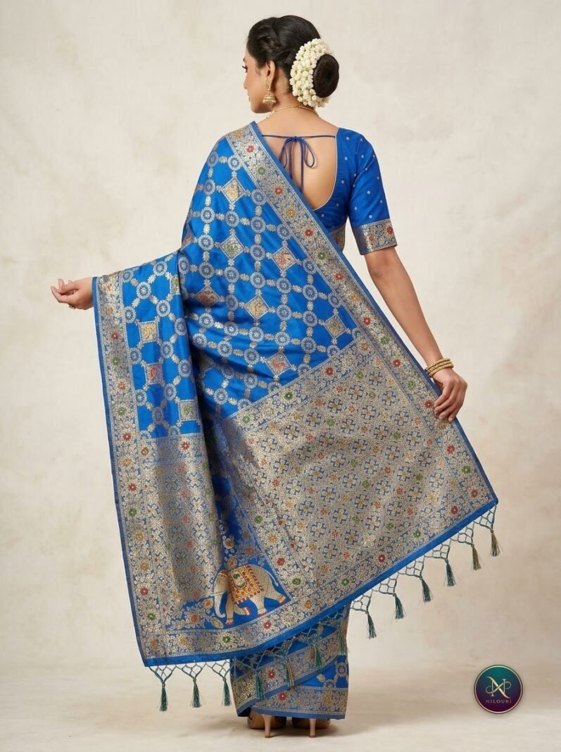 Azure Gold Banarasi Fancy Saree