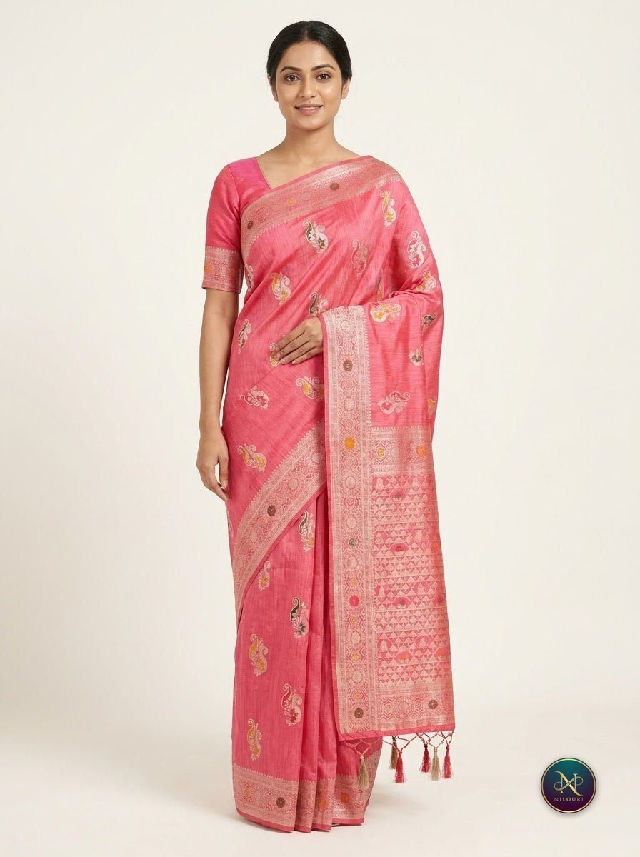 Coral Rose Banarasi Fancy Saree