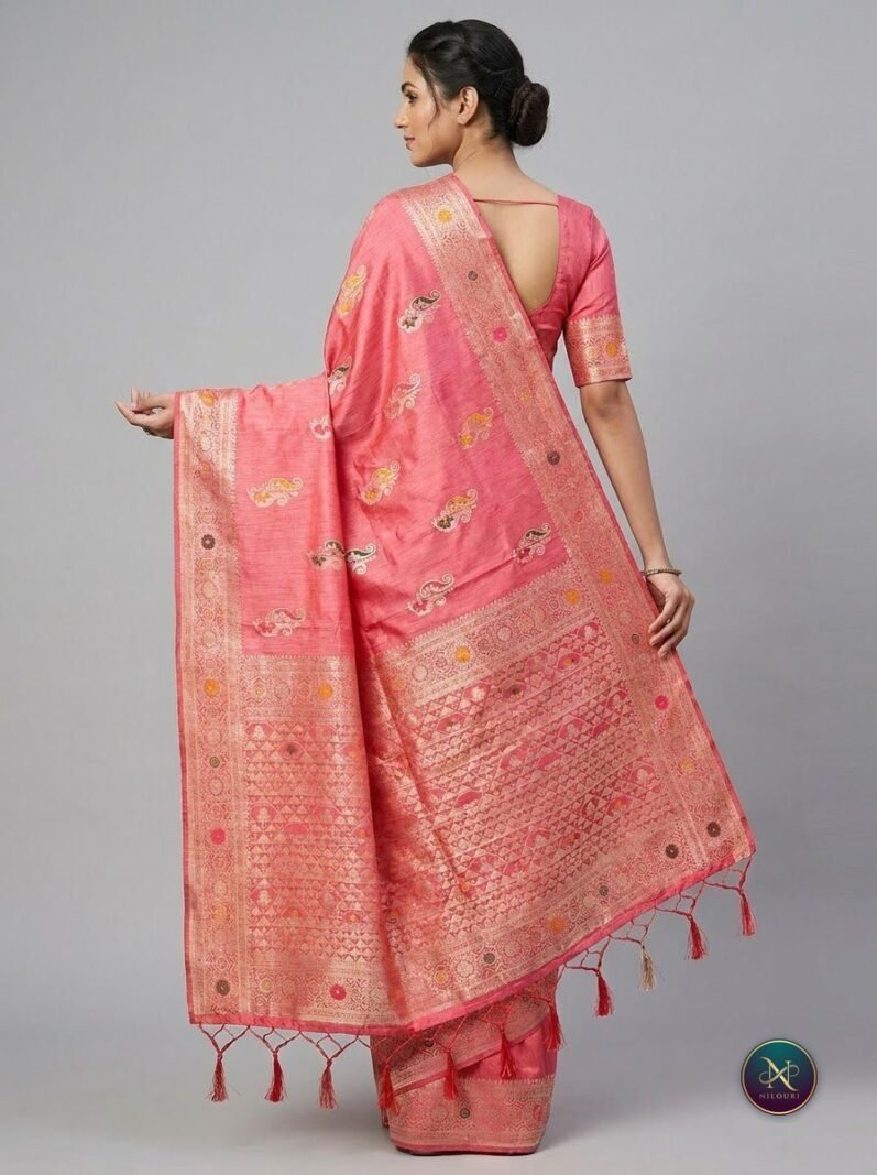Coral Rose Banarasi Fancy Saree
