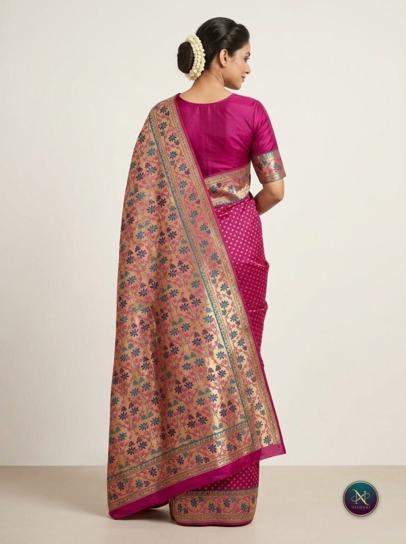 Fuchsia Rose Banarasi Fancy Saree