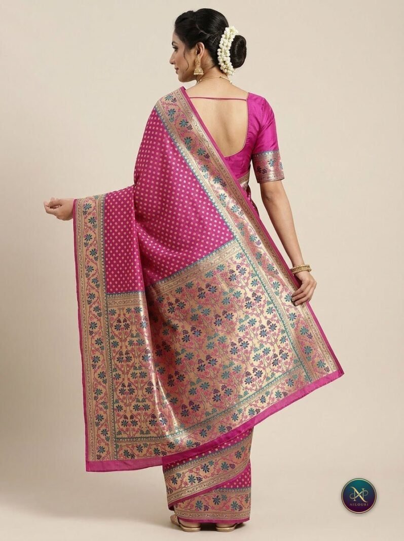 Fuchsia Rose Banarasi Fancy Saree