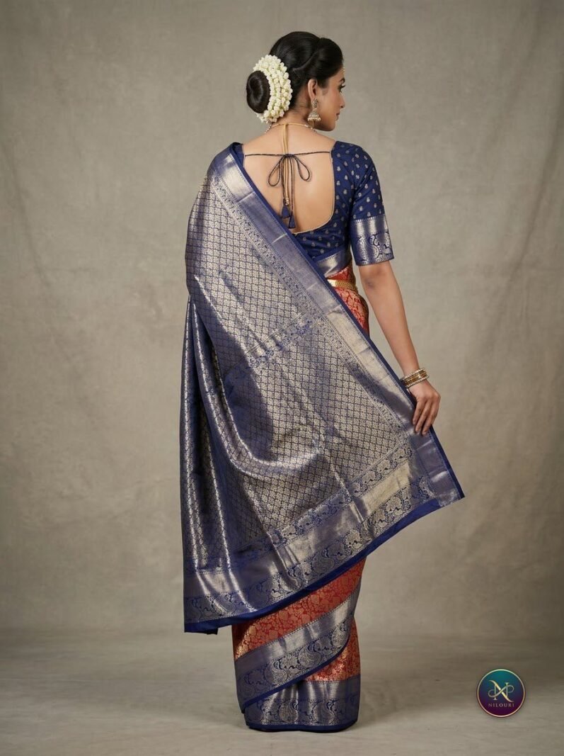 Indigo Antique Banarasi Fancy Saree