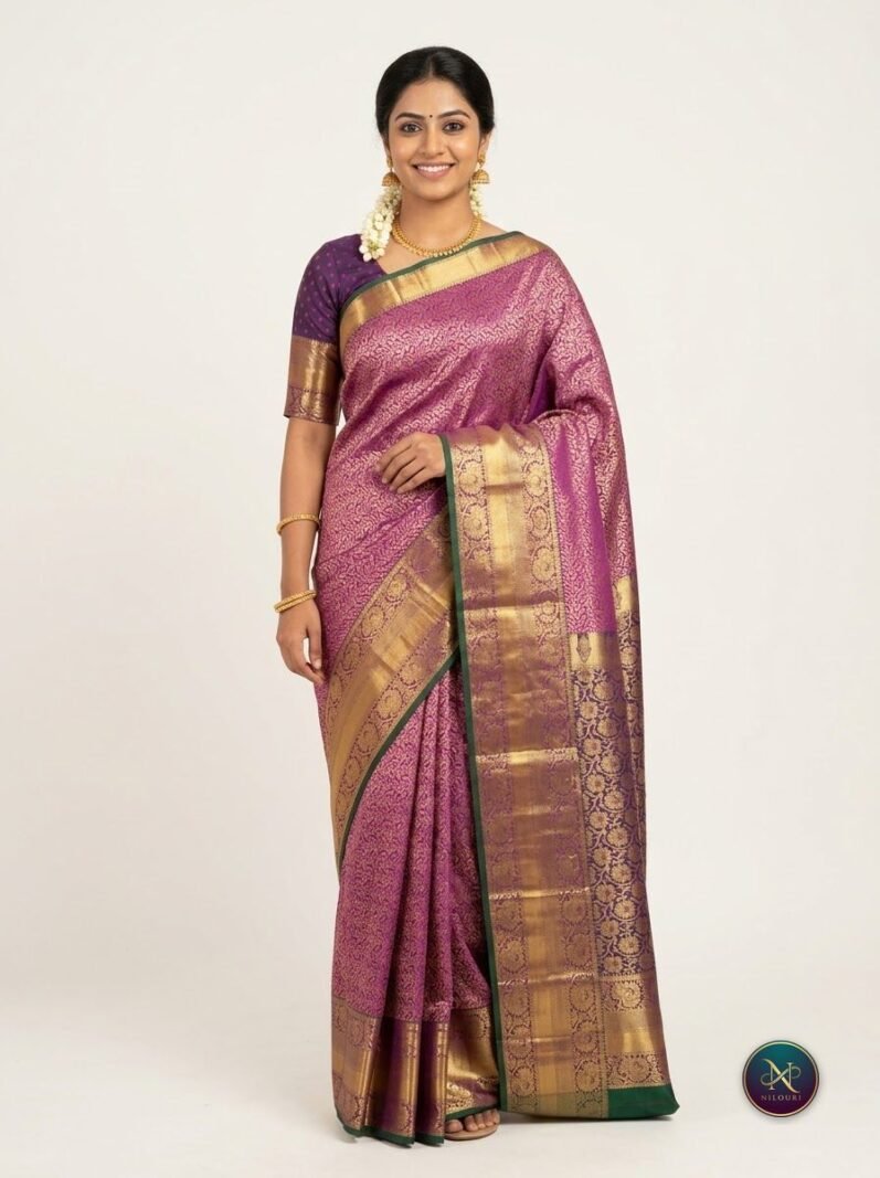 Magenta Purple Pure Kanchi Pattu Saree
