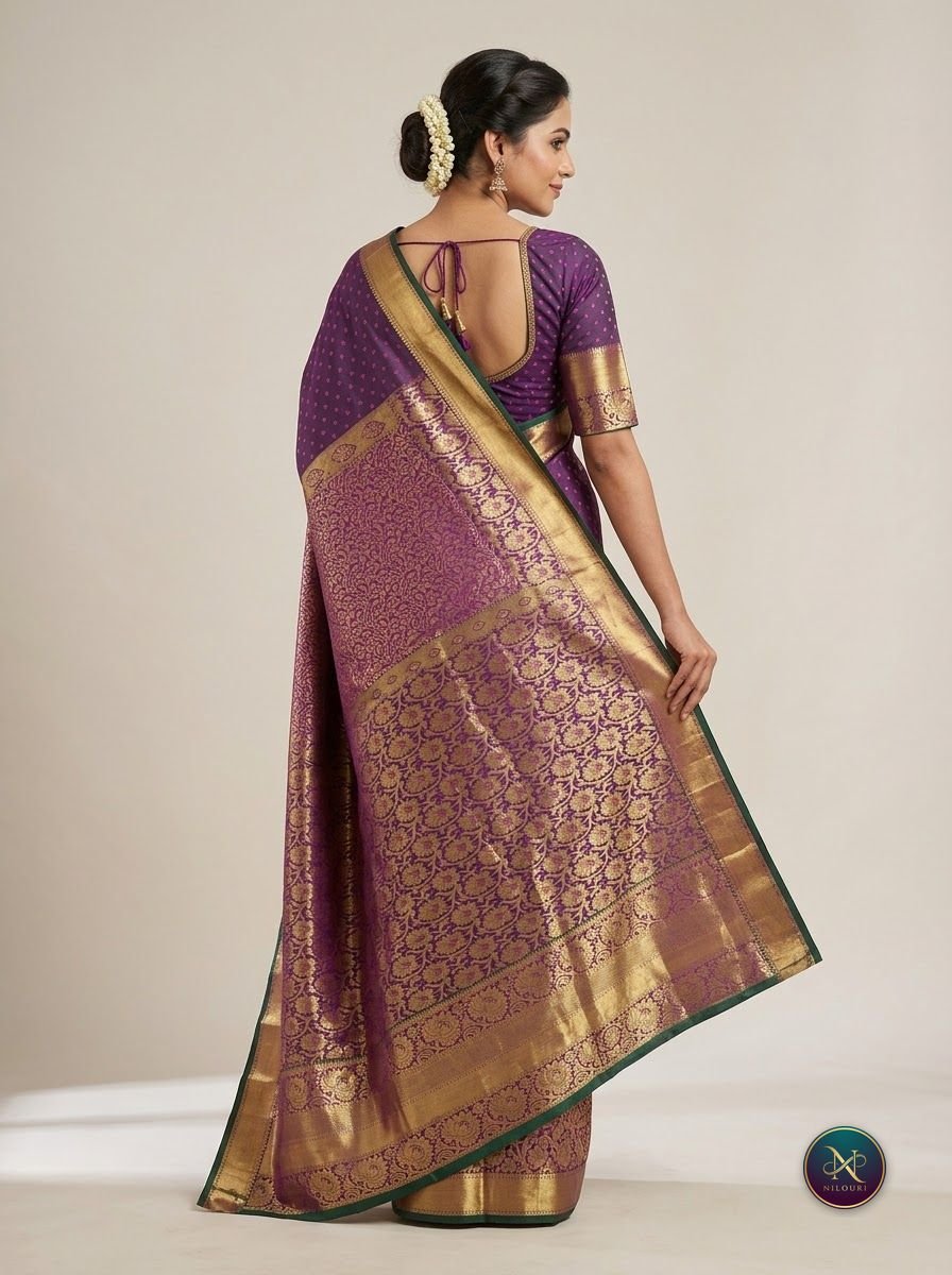 Magenta Purple Pure Kanchi Pattu Saree