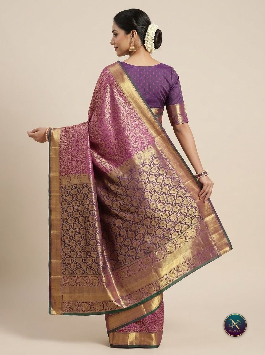 Magenta Purple Pure Kanchi Pattu Saree