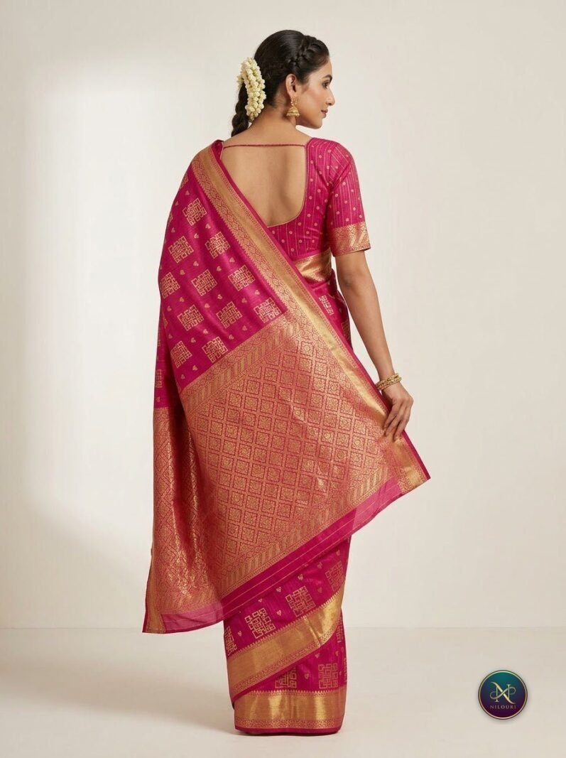 Orchid Fuchsia Banarasi Fancy Saree