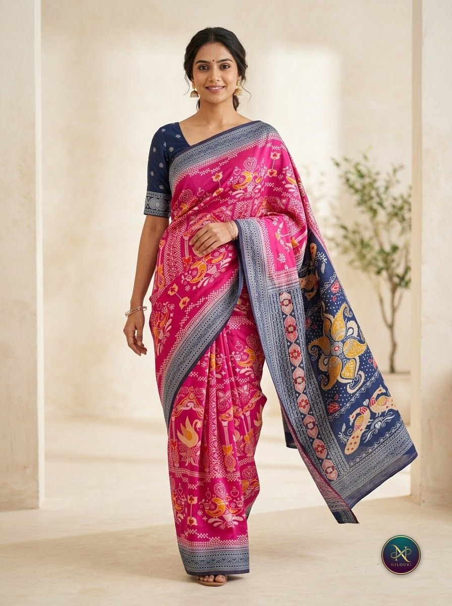 Rani Navy Fancy Saree